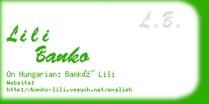 lili banko business card